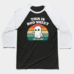 This Is Boo Sheet Ghost Funny Halloween Baseball T-Shirt